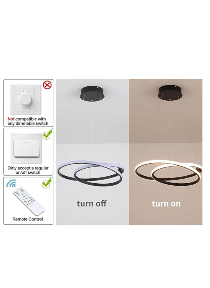SUN SHINE Modern LED Dimmable Chandelier, 36W Ceiling Pendant Light  - Image 3