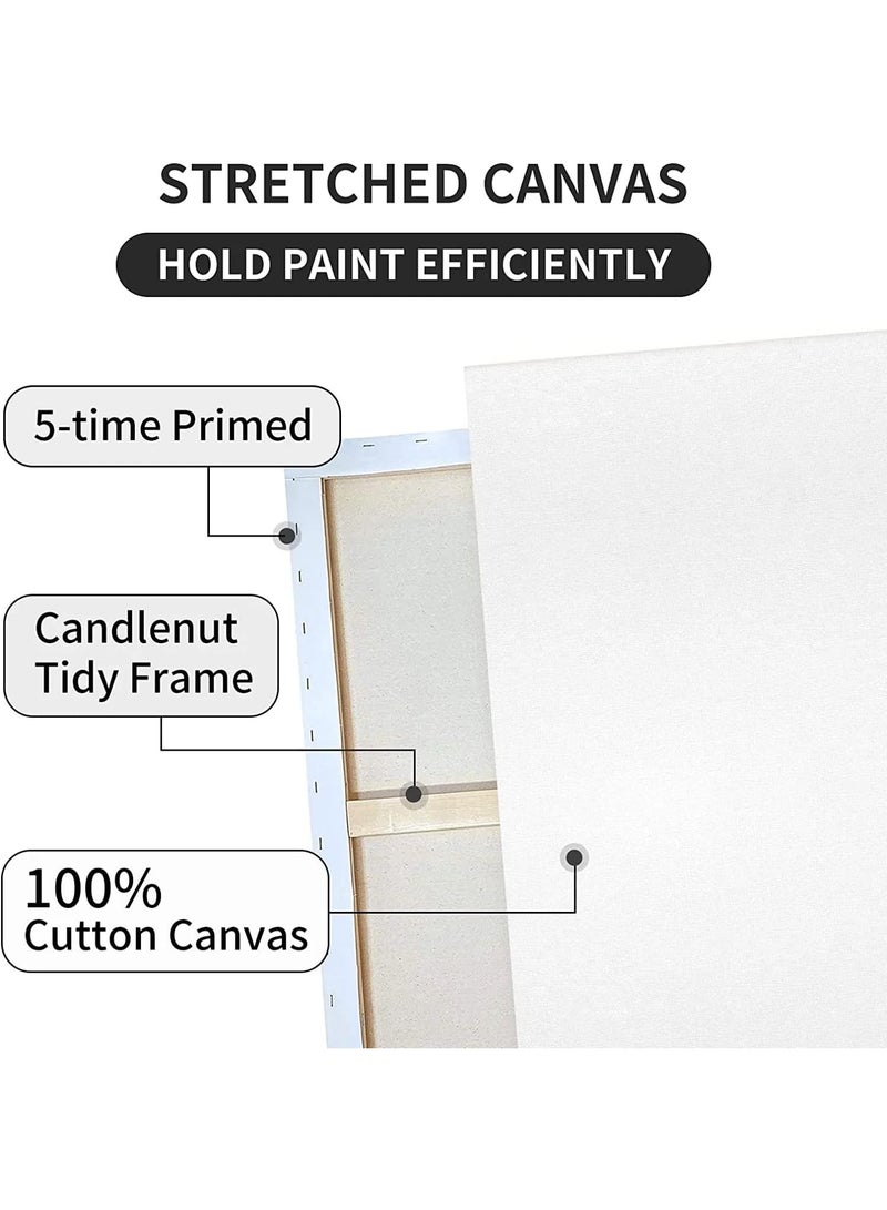 ARS Stretched White Blank Canvas for Painting Drawing 25x30 cm - Image 3