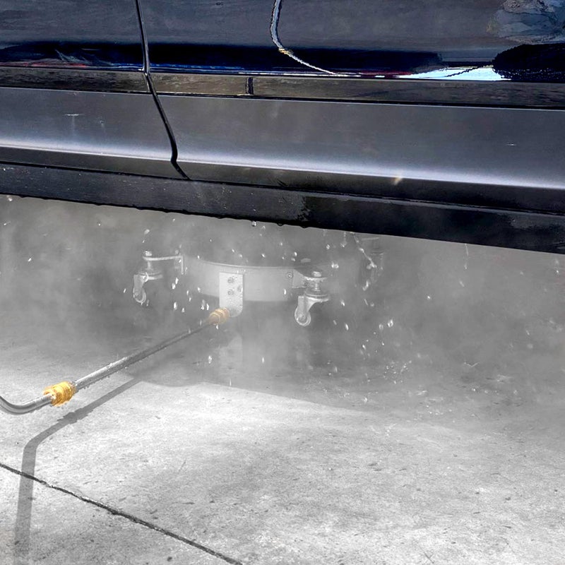 JOEJET Undercarriage Pressure Washer Attachment, Undercarriage Cleaner with 4 Wheels, 14 Inch Under Car Washer, 3 Power Washer Extension Wands, 4000 PSI - Image 5