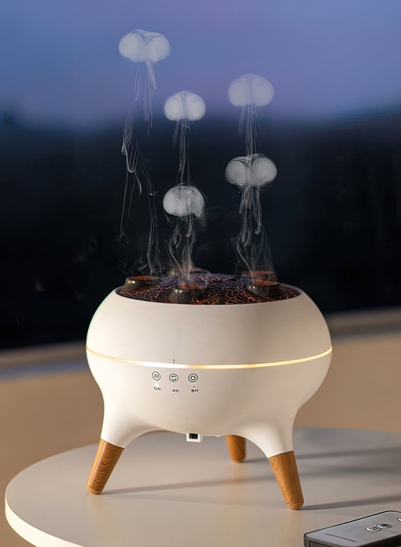 EVEREEN Dynamic Jellyfish Aroma Diffuser with Remote Control – 48H Long-Lasting Humidifier, Colorful LED Lights, Music-Sync Mist, Desktop Essential Oil Diffuser for Bedroom & Office - Image 1