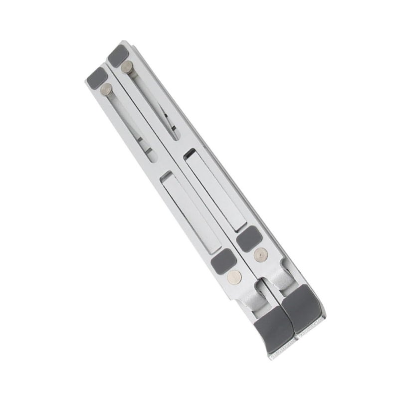 Adjustable Aluminum Laptop Stand Foldable Portable Heat Dissipation Holder for Notebook Tablet Silver - Image 2