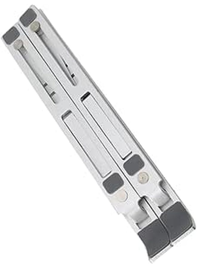 Adjustable Aluminum Laptop Stand Foldable Portable Heat Dissipation Holder for Notebook Tablet Silver - Image 1
