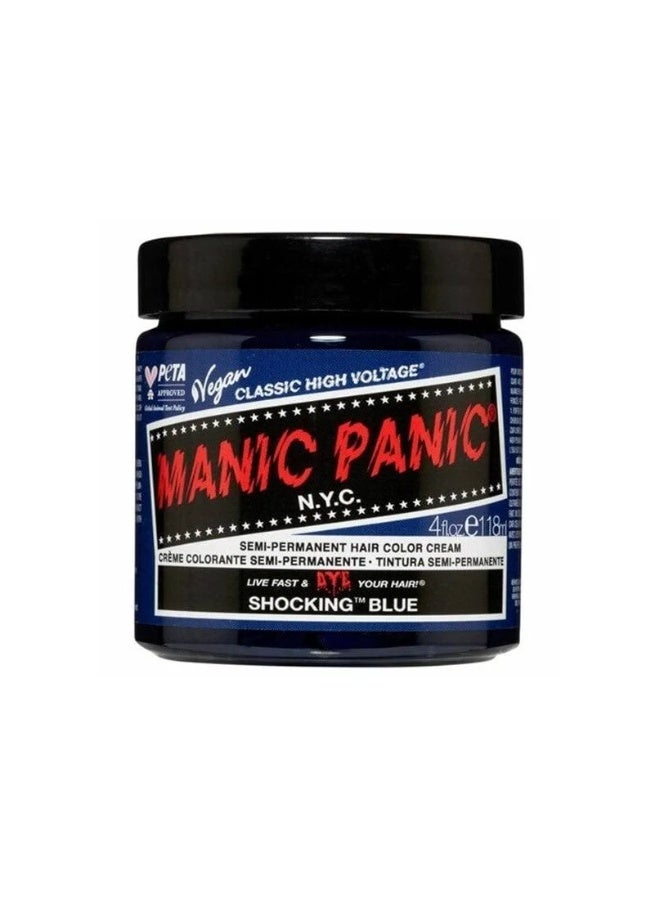 Manic Panic Classic High Voltage Semi-Permanent Hair Color Cream Shocking Blue 118ml - Image 1