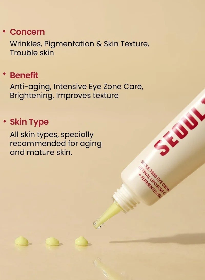 SEOUL 1988 Eye Cream : Retinal Liposome 4% + Fermented Bean 30ml - Image 4