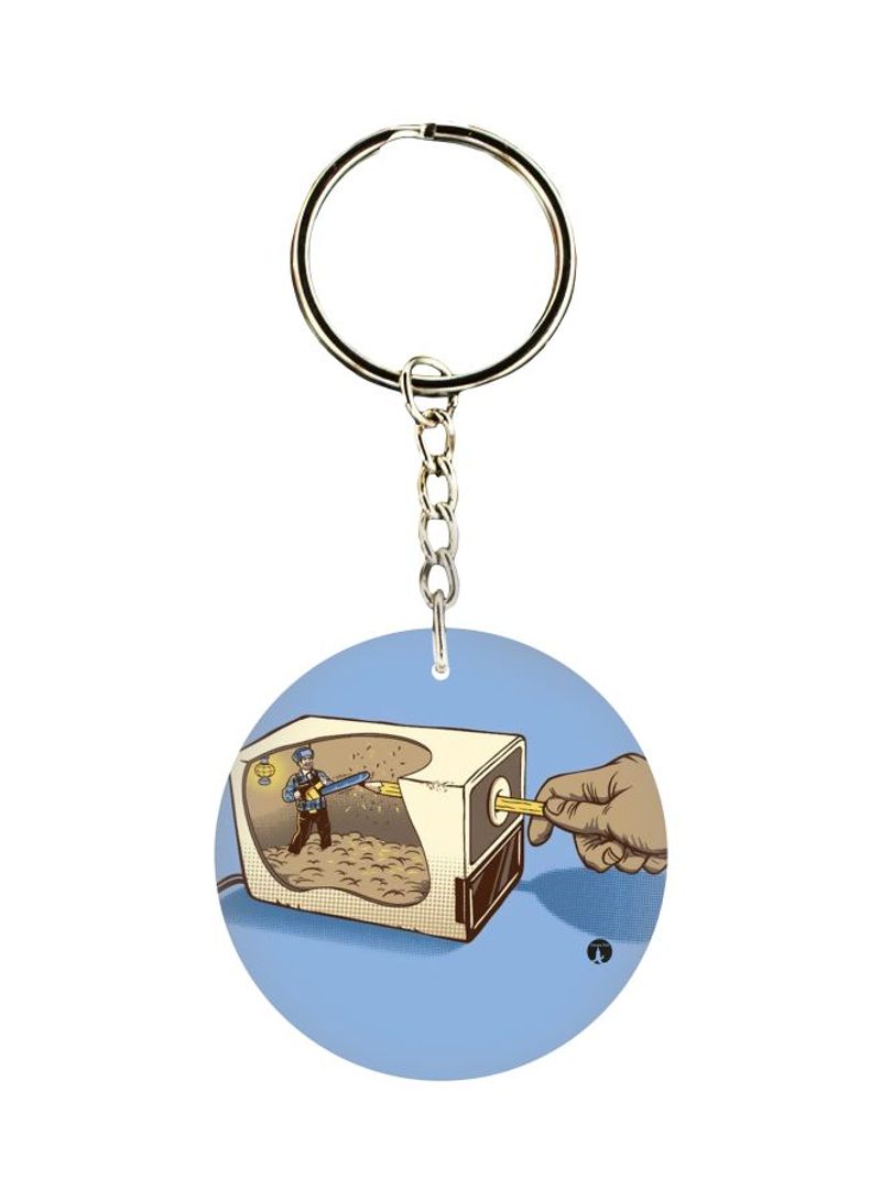 Printed Single Sided Keychain