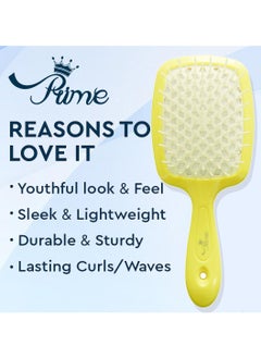 PRIME Hair Brush Professional Detangler Superbrush Scalp Massage Comb Paddle Brush Ribs Comb Vented Detangling Hair Brush for Long Thick Thin Curly Tangled Wet Dry Hair Detangler for Men and Women  - Image 5