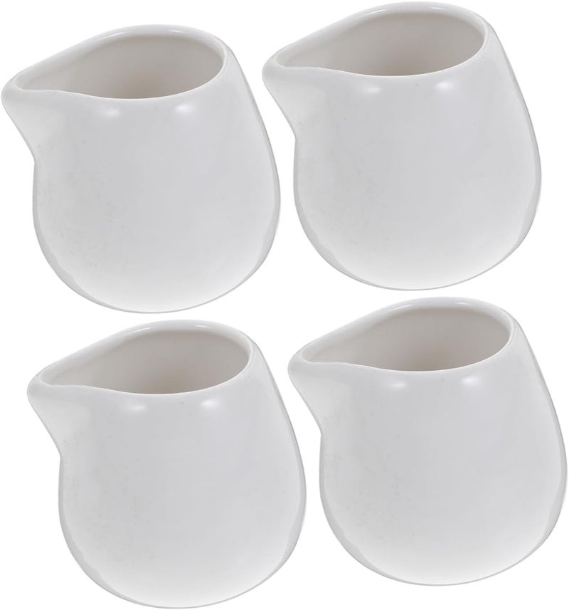Slow wear optimized quality COLLBATH 4pcs Ceramic Creamer Pitcher Set 130ml White Milk Dispenser Jug for Coffee Sauce and Syrup Serving in Restaurant and Home Use Local & cross border ship compatible Climate adapted upgraded quality Elegant practical multi-option build Sufficient order stock Global trendy simple build Year round in stock Assorted natural tone picks All climate suitability Indoor outdoor all-purpose fit Fine detail Multi-use upgraded craftsmanship Globally trusted affordable quality Dispersed regional warehouses Modern color selections Suburban residential ship Fine polished finish Climate adapted delivery plan Space saving design picks Simple multi-feature universal build Simple upgraded construction Multi-style matching design Ventilated design KSA market popular practical build User tested optimized build - Image 1