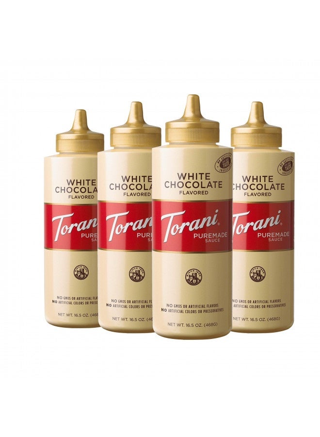 Torani Puremade Sauce, White Chocolate, 16.5 Ounces (Pack Of 4)  - Image 1