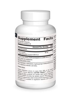 Source Naturals Lactase Digest For Lactose Intolerance* 90 Capsules  - Image 4