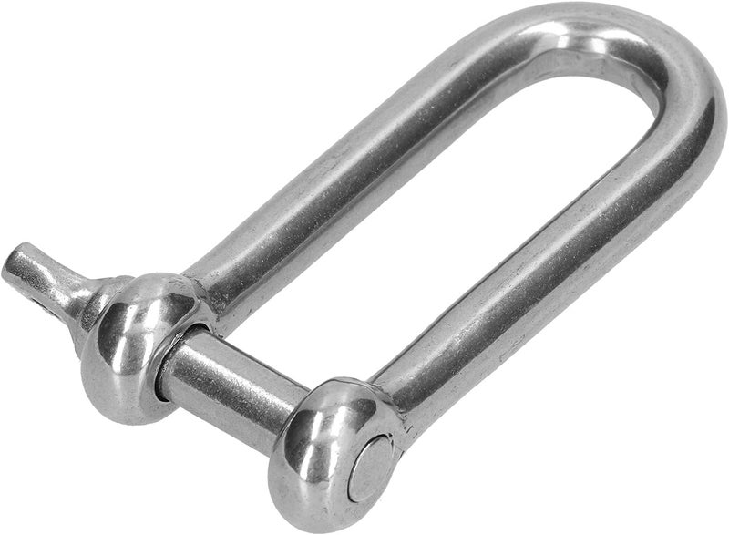 Long D Shackle, 304 Stainless Steel Screw Pin Anchor Shackle, Long D Shackle Set, Straight Anchor Screw Pin Chain Wire Rope Connector for Chains Wirerope - Image 5