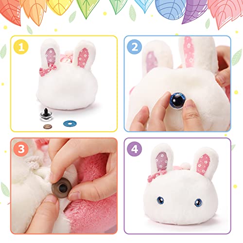 KIGEAPUEL 160pcs Large Safety Eyes for Amigurumi Glitter Eye for Stuffed Animals for DIY Dolls Puppets Bear Crafts Animals Amigurumi Making Supplies(Colorful A) - Image 3