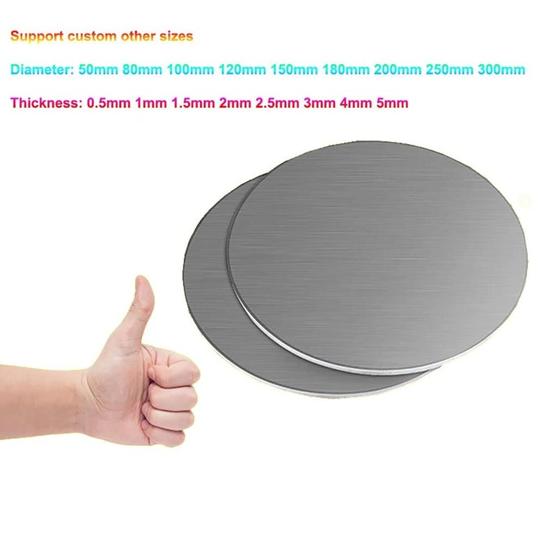 1pc 304ss Shim Plates - Precision Round Metal Sheets for Engineering | 50mm to 300mm | Thickness 0.5mm to 5mm(Dia 200mmxthick 2.5mm) - Image 2
