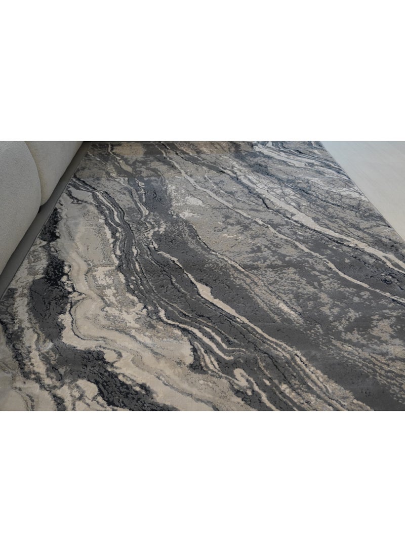 Beauty 9224C Turkish Carpet 220x150 cm – Grey Marble Design Living Room Rug – Made in Turkey - Image 5