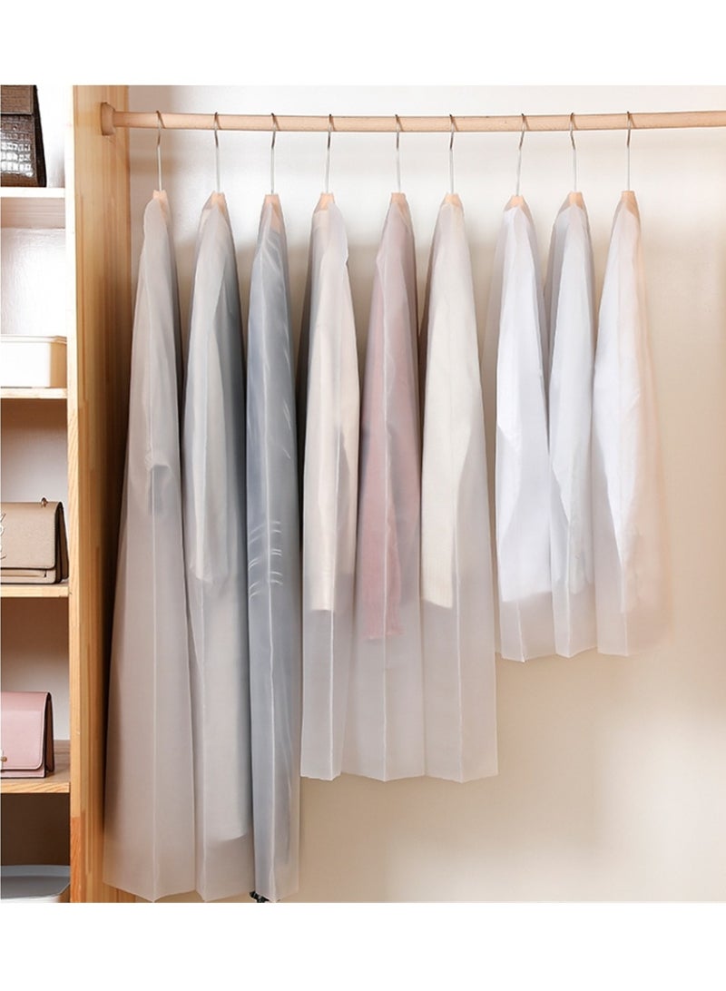 Pack of 5 Lightweight Breathable Dustproof Garment Bag and Closet Cloth Cover Storage,Household Transparent Waterproof Coat, Suit Cover, Washable Hanging Clothes Bag (60 * 140cm)  - Image 3