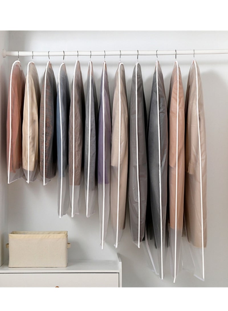 Pack of 5 Lightweight Breathable Dustproof Garment Bag and Closet Cloth Cover Storage,Household Transparent Waterproof Coat, Suit Cover, Washable Hanging Clothes Bag (60 * 140cm)  - Image 5