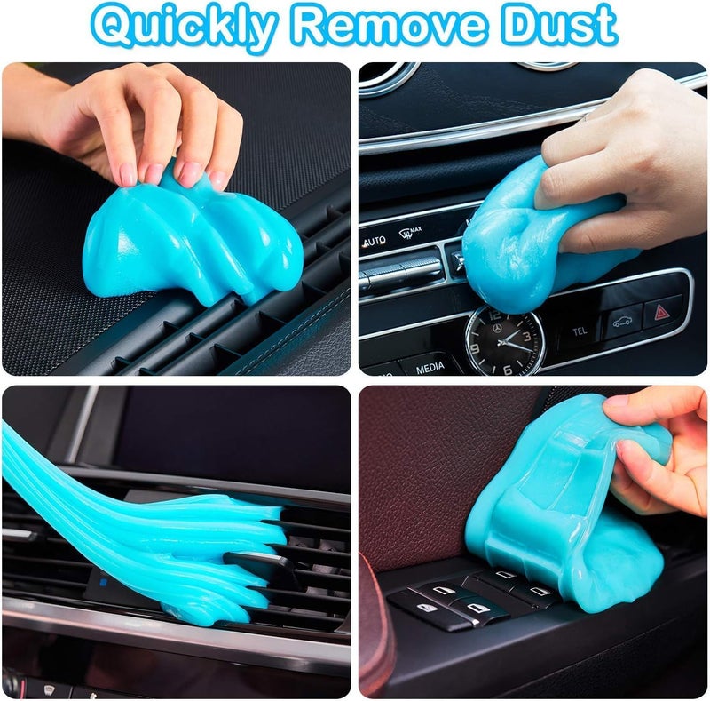 Cleaning gel for car, car cleaning kit universal detailing automotive dust car crevice cleaner auto air vent interior detail removal putty cleaning keyboard cleaner for car vents - Image 3