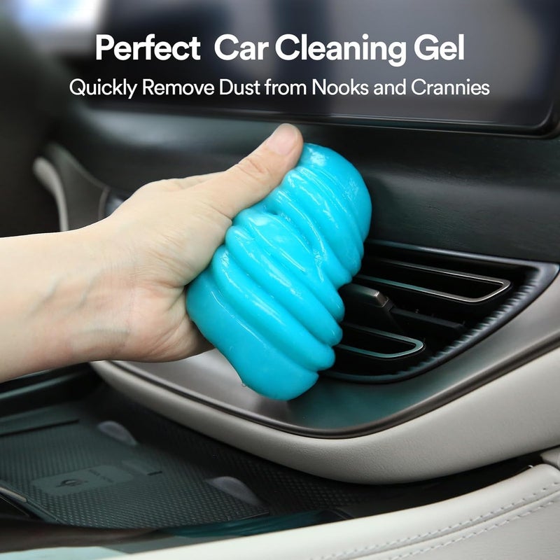 Cleaning gel for car, car cleaning kit universal detailing automotive dust car crevice cleaner auto air vent interior detail removal putty cleaning keyboard cleaner for car vents - Image 2