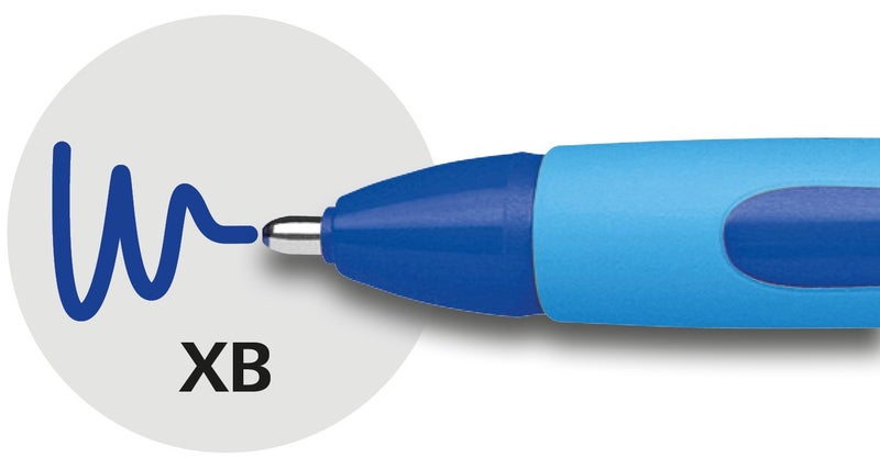 Schneider Slider Memo XB (Extra Broad) Ballpoint Pen, 1.4 mm, Light Blue Barrel, Blue Ink, Box of 10 Pens (150203) - Image 5