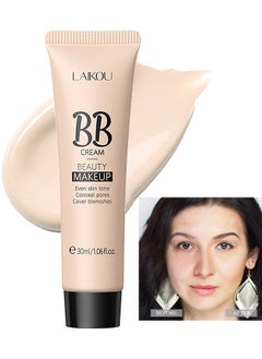Hydrating BB Cream, Tinted Moisturizer BB Cream Suitable For Fair Skin, Full-Coverage Foundation And Concealer, Evens Skin Tone, Oil-Free, Light, Portable BB Cream For Women, Light