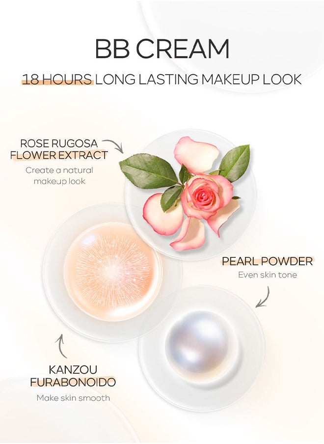 Laikou - Hydrating BB Cream, Tinted Moisturizer BB Cream Suitable For Fair Skin, Full-Coverage Foundation And Concealer, Evens Skin Tone, Oil-Free, Light, Portable BB Cream For Women, Light - Image 1