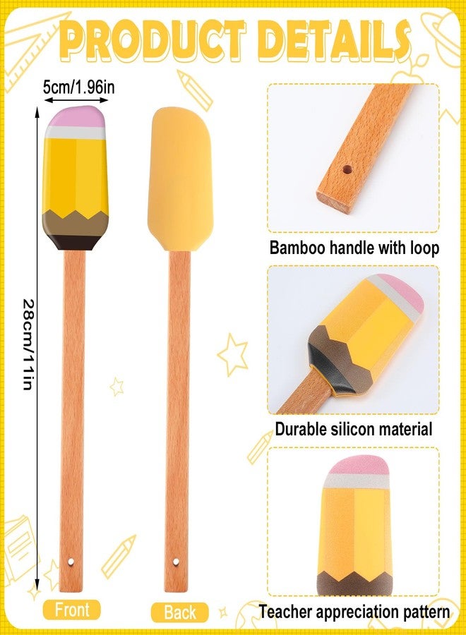 Yaomiao 24 Pcs Teacher Appreciation Pot Holders with Silicone Spatula Gifts Set Wooden Handles Pot Holders Thank You Teacher Kitchen Utensils Baking School End of Year Gifts - Image 4