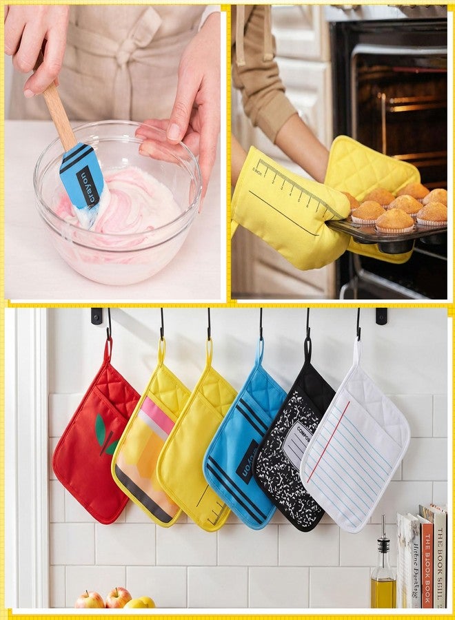 Yaomiao 24 Pcs Teacher Appreciation Pot Holders with Silicone Spatula Gifts Set Wooden Handles Pot Holders Thank You Teacher Kitchen Utensils Baking School End of Year Gifts - Image 5