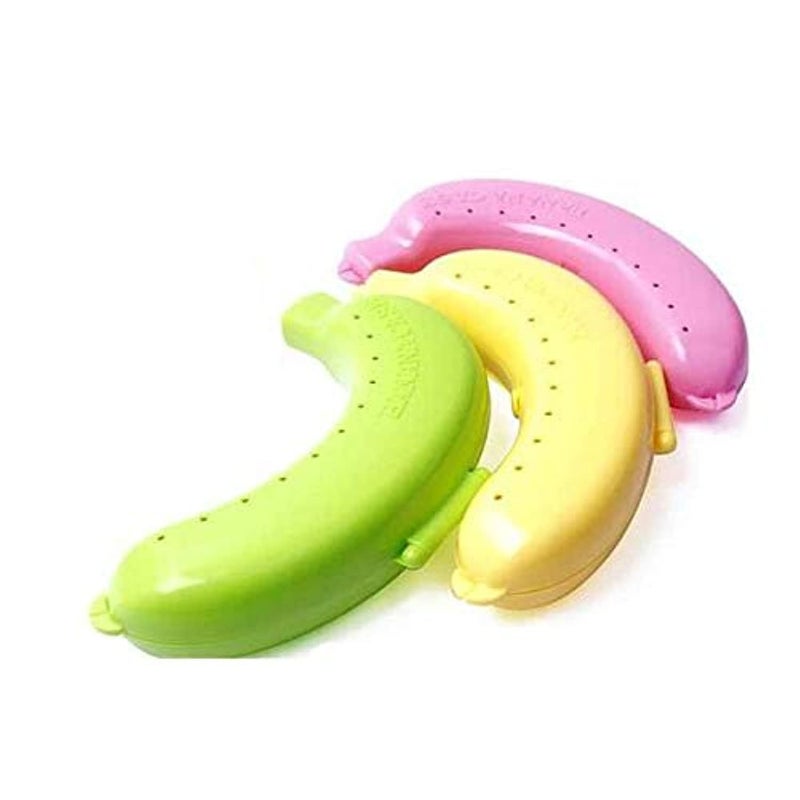 Fresh 3pcs Cute Banana Protector Case Container Trip Outdoor Lunch Fruit Box Storage Holder Cheap Banana Trip Outdoor Box