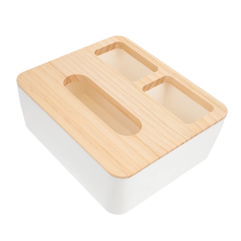 1pcs Multi Function Tissue Box Premium Napkin Container Three Designs White For Home Office Car Storage Organization - Image 2