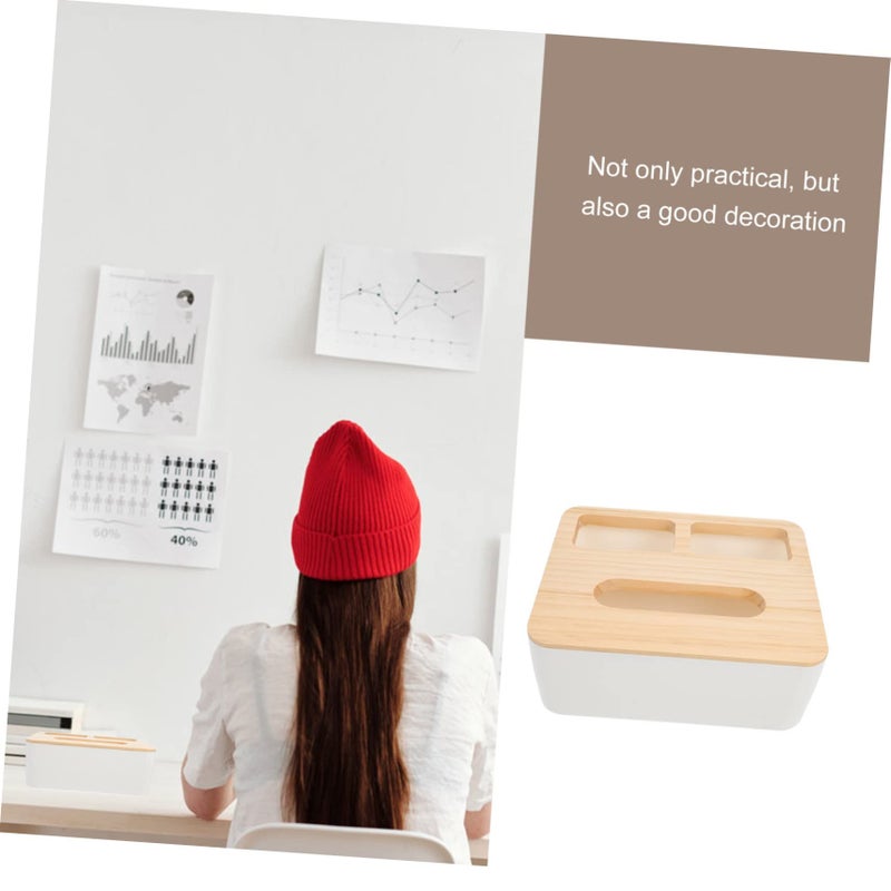 1pcs Multi Function Tissue Box Premium Napkin Container Three Designs White For Home Office Car Storage Organization - Image 5