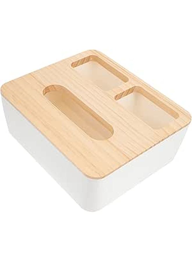 1pcs Multi Function Tissue Box Premium Napkin Container Three Designs White For Home Office Car Storage Organization - Image 1