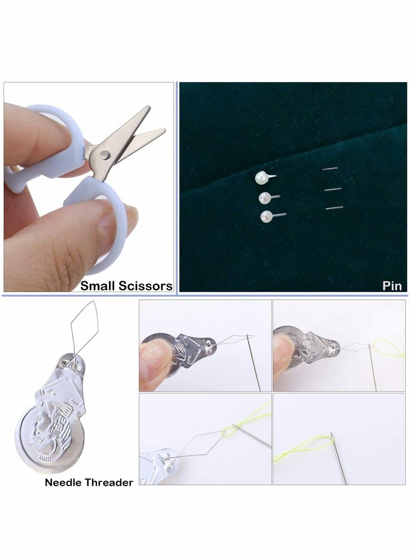 Excefore Min Travel Sewing Kit, 2 Pack Portable Sewing Tool Kits with Threads Scissors Hand Sewing Needles, Plastic Sewing Kit Box DIY Sewing Supplies Beginner Friendly Emergency Sewing Repair Kit - Image 3