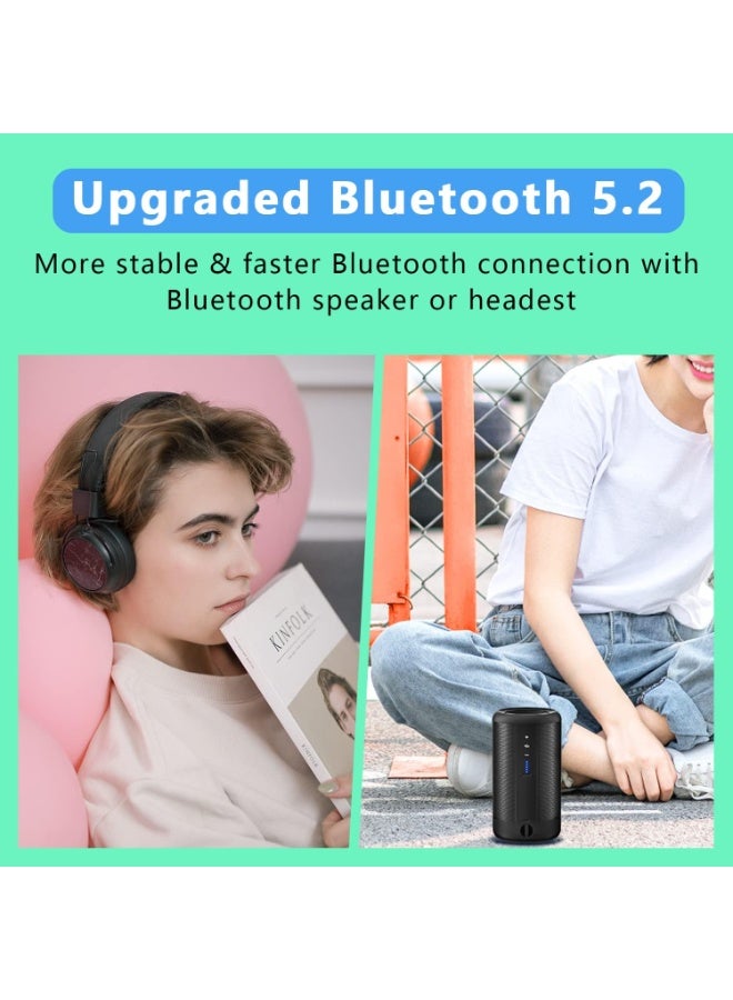 مشغل MP3 سعة 64 جيجابايت مع بلوتوث 5.2 من ايمونسا - مشغل موسيقى مزود بمكبر صوت HD مدمج، راديو اف ام، مسجل صوت، صوت هاي فاي عالي الدقة، وقارئ كتب إلكترونية - يتضمن سماعات أذن - Image 4