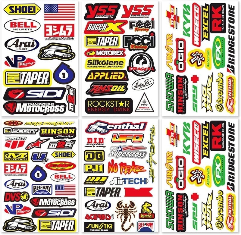 عبوة ملصقات فينيل للدراجات النارية من BPA موتوكروس