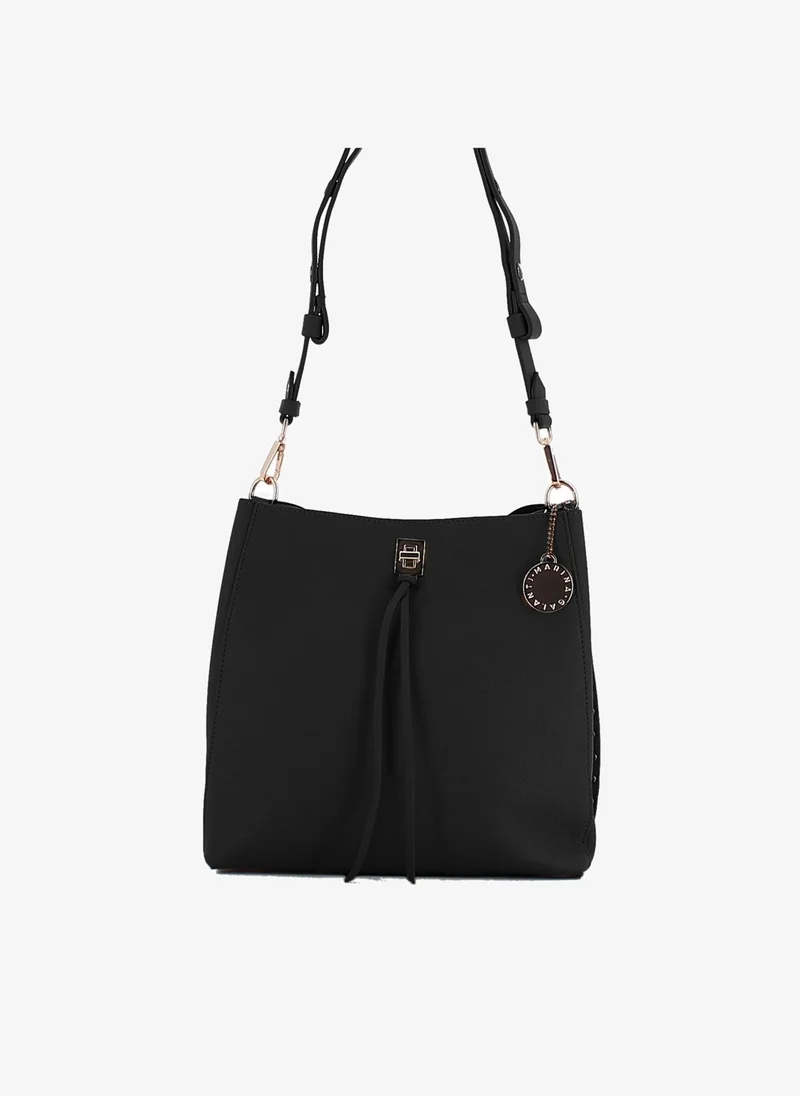 Marina Galanti Marina Galanti Women's Baressa Dollar-Grain Bucket Bag – Black