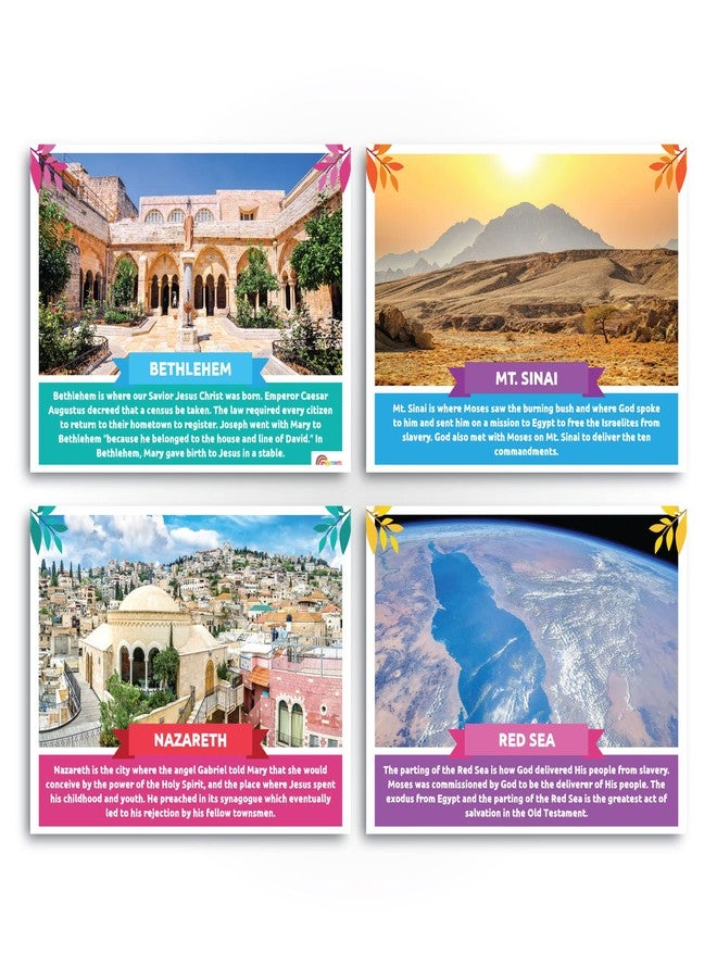 Sproutbrite Bible Places Poster Set, 12x16 inches, 9 Unframed Posters for Classroom Decor, Wall Art for Elementary, Middle School Students - Image 3