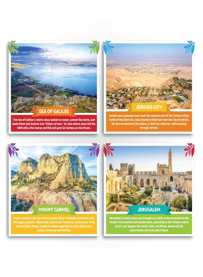 Sproutbrite Bible Places Poster Set, 12x16 inches, 9 Unframed Posters for Classroom Decor, Wall Art for Elementary, Middle School Students - Image 4
