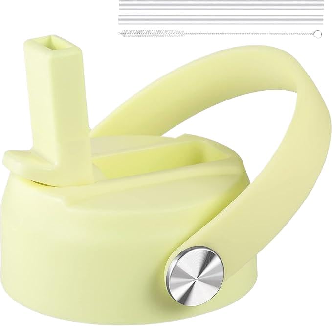 FLORAPELL Straw Lid for Hydro Flask Wide Mouth Water Bottles, Top Lids with Straw Compatible with Hydro Flask 32 40 oz, Replacement Cap Wide Mouth Accessories Flip Lid Flex Handle - Image 1