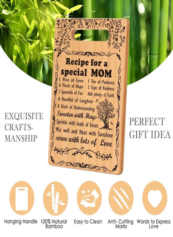 TuSuQing Mothers Day Mom Gifts for Mom Birthday Easter Gifts from Daughter Son, I Love Best Mom Ever New Single Moms Cool Christmas Valentines Present from Daughter Cutting Boards Unique Mom Gift - Image 3