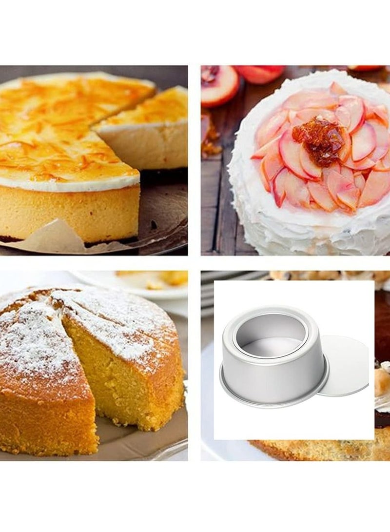 Oasisgalore 5 Pack Non-Stick Deep Aluminum Round Cake Pan Cake Tin With Removable Bottom(5 Inch) - Image 2