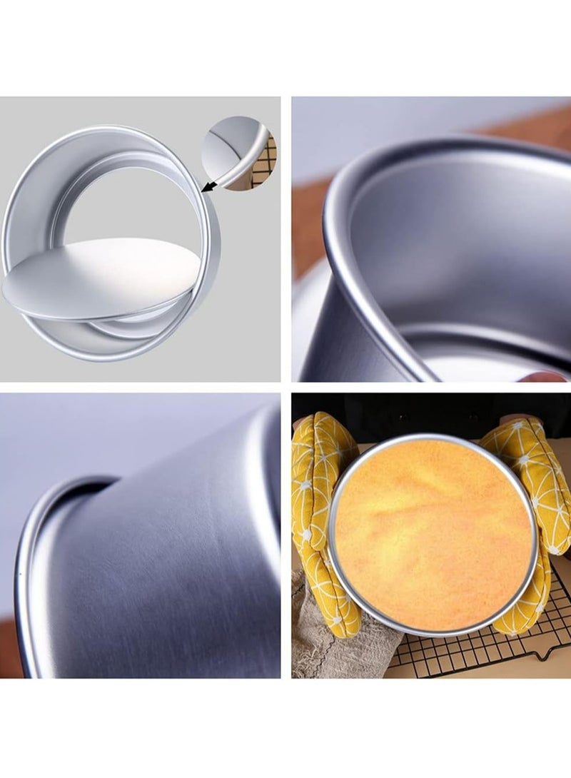 Oasisgalore 5 Pack Non-Stick Deep Aluminum Round Cake Pan Cake Tin With Removable Bottom(5 Inch) - Image 5