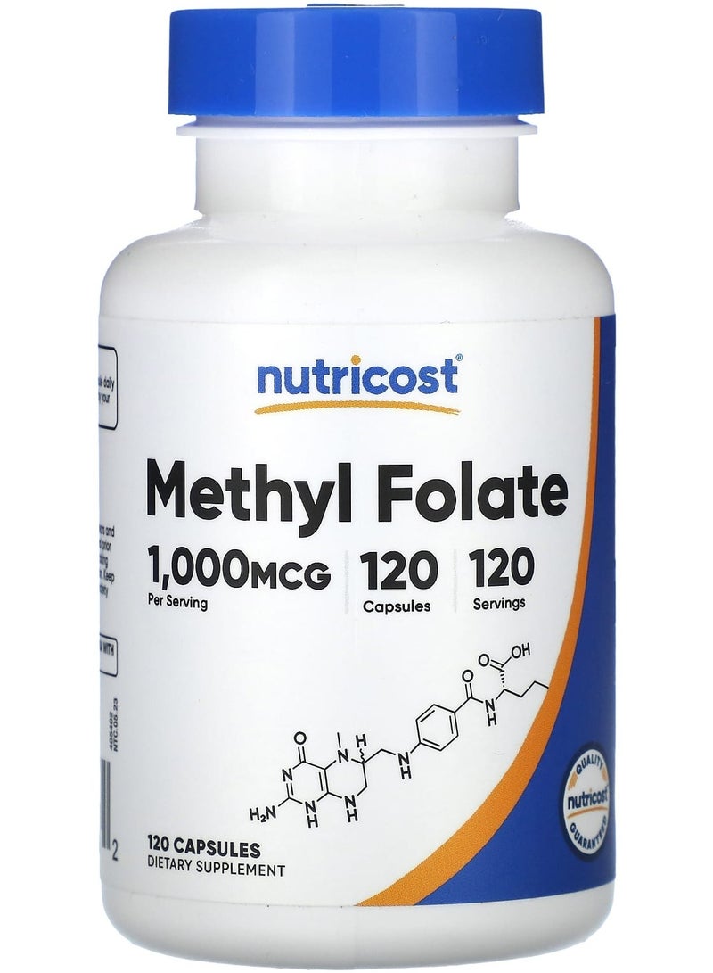 Methyl Folate, 1,000 mcg, 120 Capsules