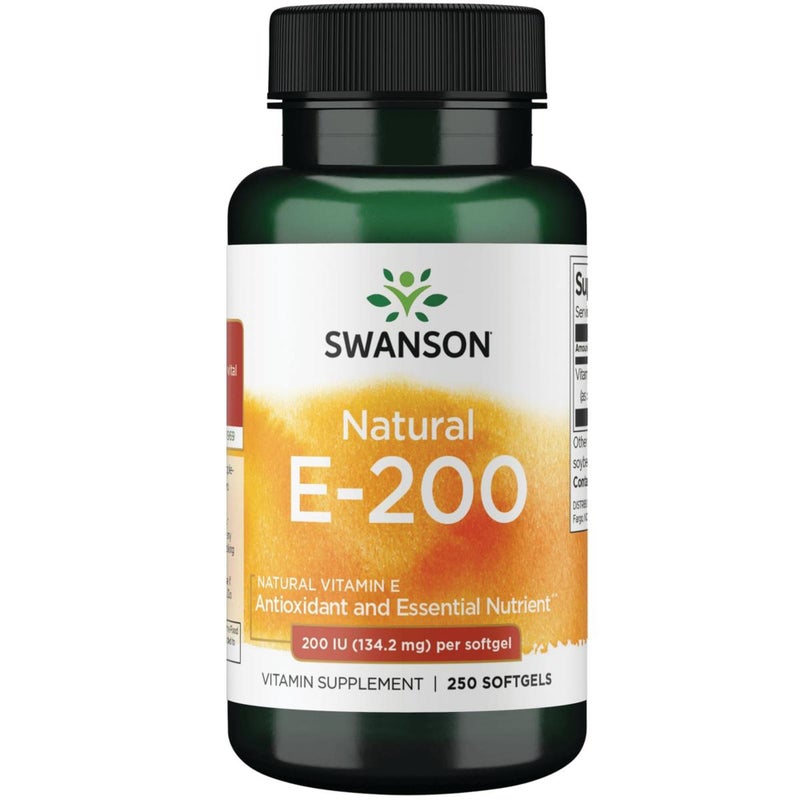 Swanson Natural Vitamin E Natural Supplement Supporting Heart Health Tissue Protection Essential Nutrient Promoting Overall Health Wellness 200 Iu 1342 Milligrams 250 Sgels