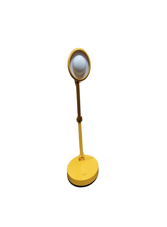 Lexton Rechargeable Study Table Lamp | Adjustable/Foldable Arm, Portable | 2 Level Brightness Mode, Unique Design with Recharging Cord | for Reading/Writing, Bed Side Lamp (Pack of 1, Mustard Yellow) - Image 4