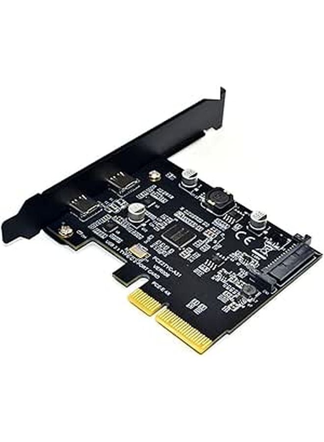ASM3142 Controller 10Gbps USB 3.1 PCIe Card Dual Type C Ports for Desktop Computer - Image 1