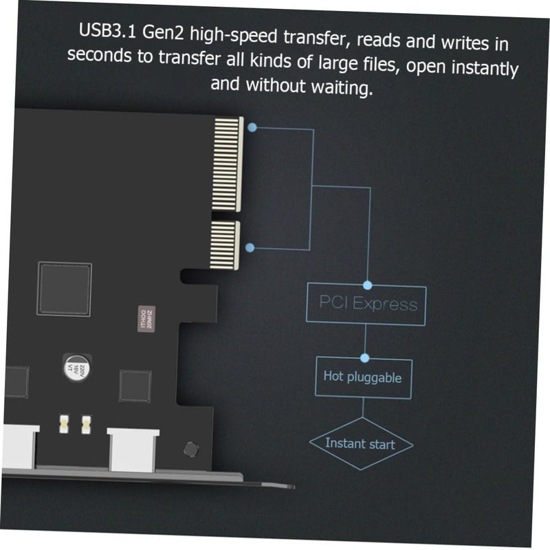 ASM3142 Controller 10Gbps USB 3.1 PCIe Card Dual Type C Ports for Desktop Computer - Image 5