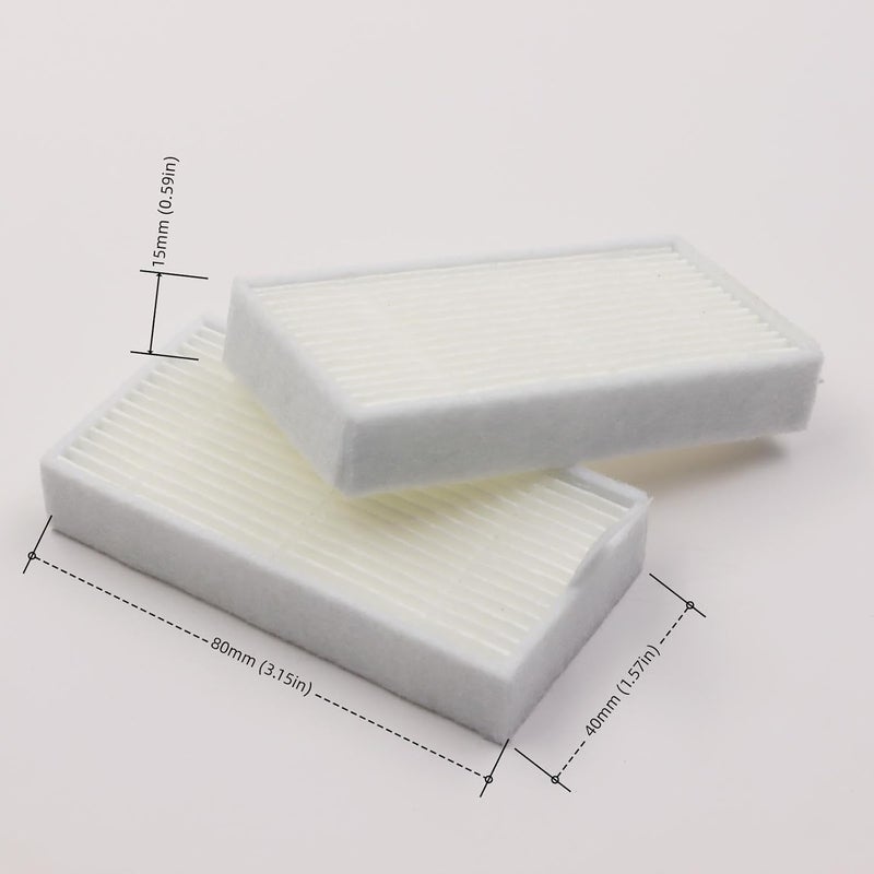 Lezhisnug 10pcs HEPA Filter for ILIFE Vacuum Cleaners, Replacement Filters for ILIFE V3, V3S, V3S Pro, V5, V5S, V5S Pro Robot Vacuum Cleaner; Compatible with SILVERCREST SSWR A1 - Image 2