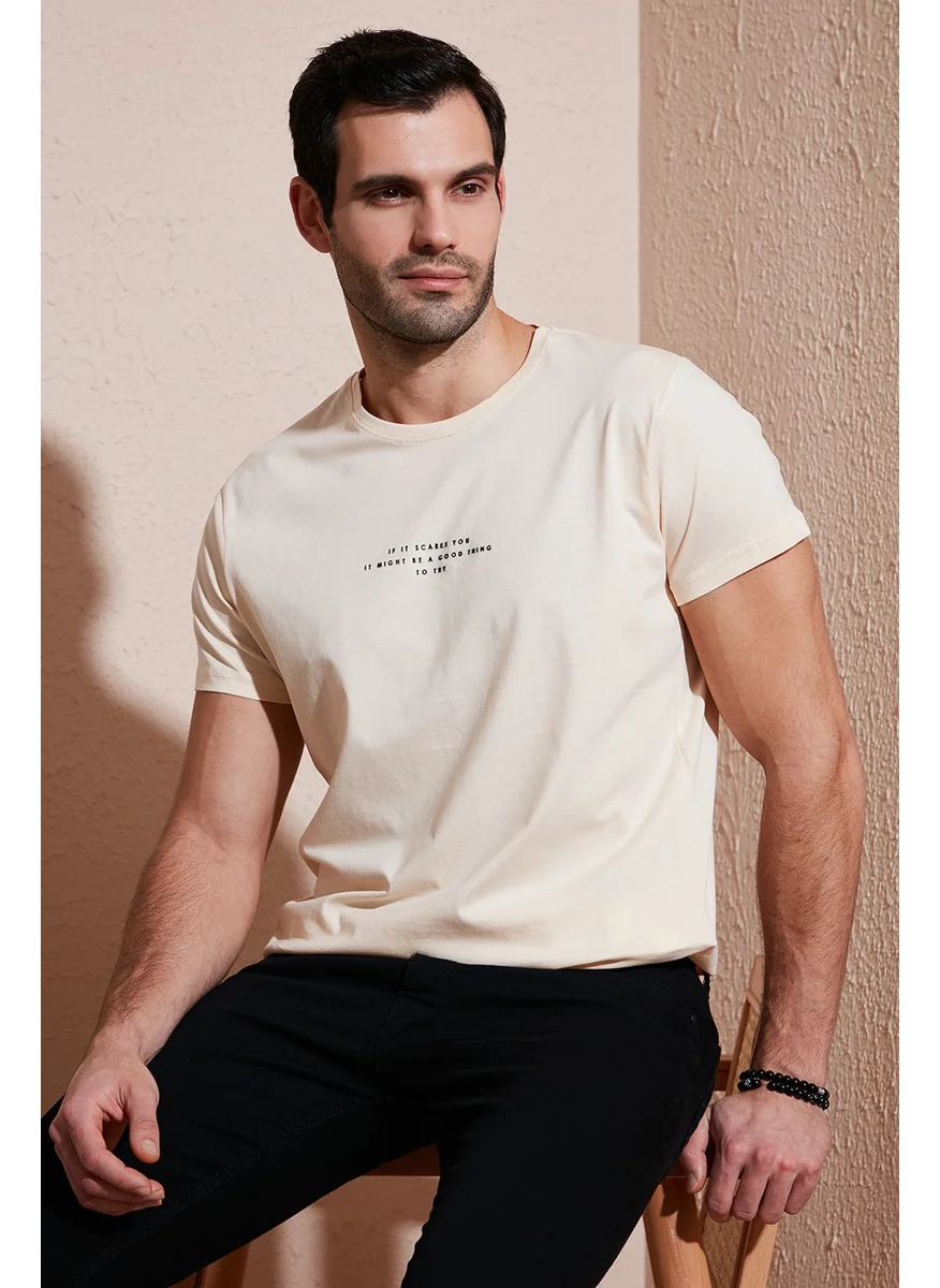 Buratti Cotton Slim Fit Crew Neck T Shirt Men's T Shirt 541IFIT