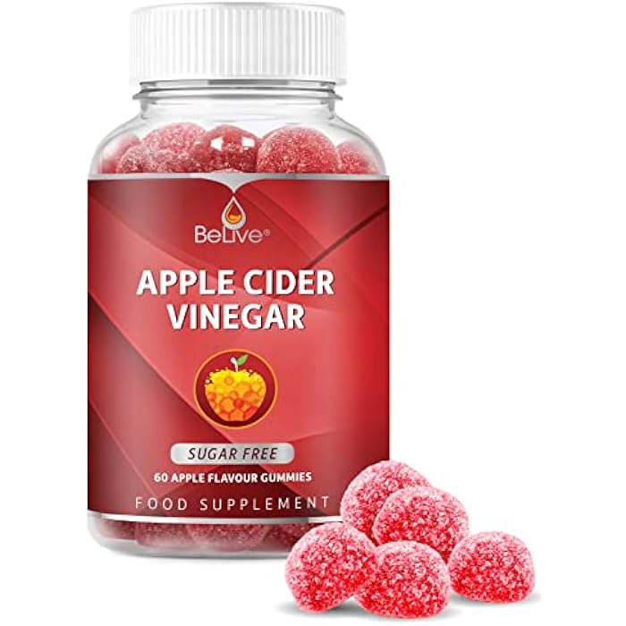 BeLive Apple Cider Vinegar Gummies - ACV Gummies Without Sugar I Detox & Cleanse Digestive Health I Alternative to Capsules, Vegan, Keto Friendly, Non-GMO, Gluten Free | 60 Ct - Image 1