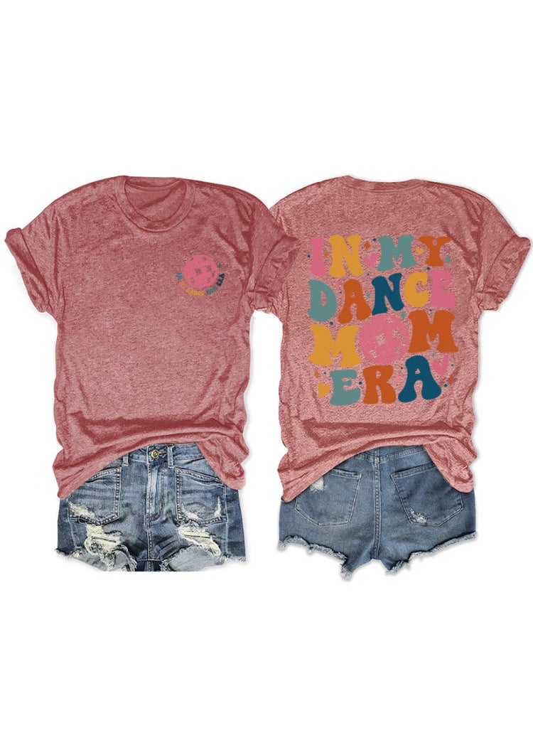 Generic - Fashionable Short Sleeve T-shirt For Women In My Dance Mom Era Ball New Style Crew Neck Tee Rose gold front chest (color picture) - Image 1
