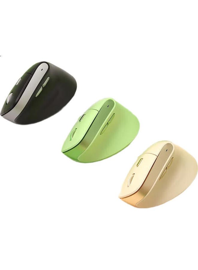 B.O.W Hangshi Mw190L Ergonomic Rechargeable Wireless Mouse, Multi-Button Mouse For Laptop And Desktop Computers, Office And Home Use, Suitable For Small And Medium Hands, Standing Position, Matcha Green - Image 2